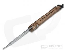Microtech LUDT Stonewashed CTS-204P Plain Edge Tan Automatic Knife 135-10TA -Rescue Knives Sales Store 135 10ta 204p 3