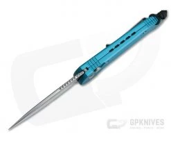Microtech LUDT Stonewashed CTS-204P Plain Edge Turquoise Automatic Knife 135-10TQ -Rescue Knives Sales Store 135 10tq 204p 3