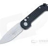 Microtech LUDT Stonewashed Partially Serrated M390 Black Automatic Knife 135-11