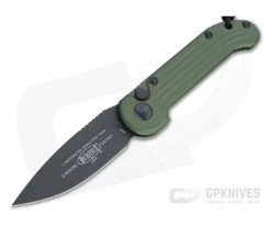 Microtech LUDT Black Standard M390 OD Green Automatic Knife 135-1OD