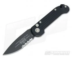 Microtech LUDT Black Part Serrated M390 Automatic Knife 135-2