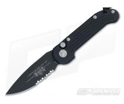 Microtech LUDT Black Part Serrated Automatic Knife 135-2