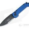 Microtech LUDT Blue Partially Serrated Black M390 Automatic Knife 135-2BL