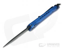 Microtech LUDT Blue Partially Serrated Black M390 Automatic Knife 135-2BL -Rescue Knives Sales Store 135 2bl m390 3