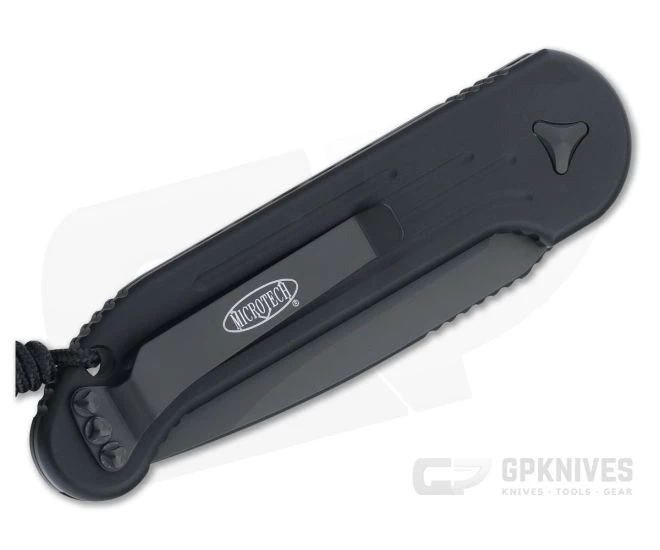 Microtech LUDT Tactical Partially Serrated Black M390 Automatic Knife 135-2T 4 Microtech LUDT Tactical Partially Serrated Black M390 Automatic Knife 135-2T - Image 2