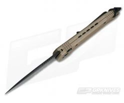 Microtech LUDT Tan Part Serrated Automatic Knife 135-2TA 7 Microtech LUDT Tan Part Serrated Automatic Knife 135-2TA -Rescue Knives Sales Store 135 2ta 3