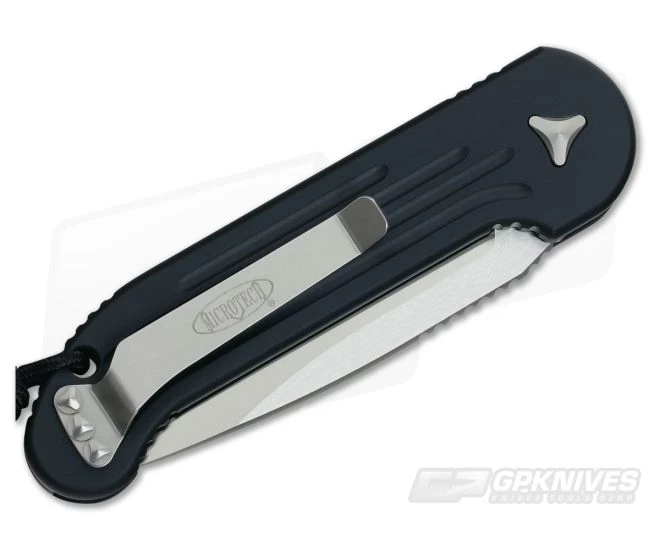 Microtech LUDT Satin CTS-204P Plain Edge Black Automatic Knife 135-4 6 Microtech LUDT Satin CTS-204P Plain Edge Black Automatic Knife 135-4 - Image 4