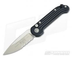 Microtech LUDT Satin Part Serrated Elmax Automatic Knife 135-5