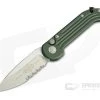 Microtech LUDT Satin Part Serrated CTS-204P OD Green Automatic Knife 135-5OD