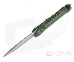 Microtech LUDT Satin Part Serrated CTS-204P OD Green Automatic Knife 135-5OD -Rescue Knives Sales Store 135 5od 204p 3