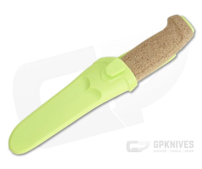 Mora of Sweden Lime Green Floating Cork Plain Stainless Steel Fixed Blade 13686 4 Mora of Sweden Lime Green Floating Cork Plain Stainless Steel Fixed Blade 13686 - Image 2