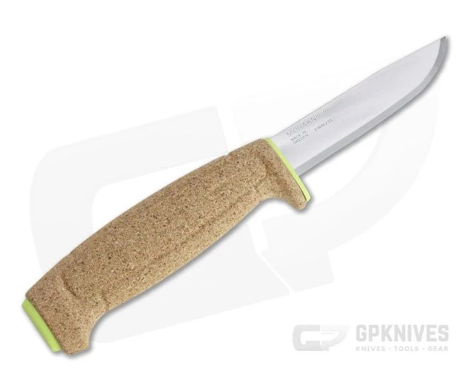 Mora of Sweden Lime Green Floating Cork Plain Stainless Steel Fixed Blade 13686 5 Mora of Sweden Lime Green Floating Cork Plain Stainless Steel Fixed Blade 13686 - Image 3