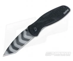 Kershaw Blur Black Handle Tiger Stripe Tanto Blade 1670TTS