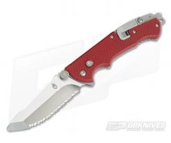 Gerber Hinderer Rescue Knife Red GFN Serrated 22-01534N