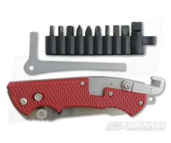Gerber Hinderer Rescue Knife Red GFN Serrated 22-01534N -Rescue Knives Sales Store 22 01534n 5