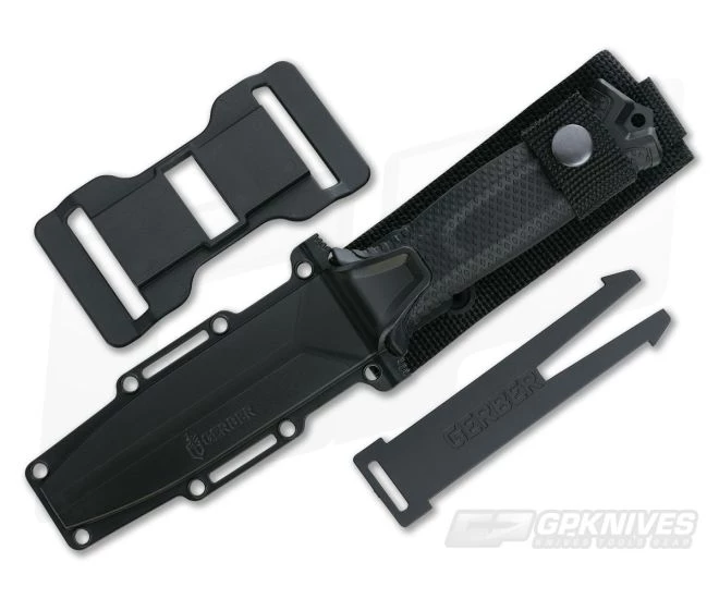 Gerber Strongarm Black Plain Edge Fixed Blade Knife 30-001038N 4 Gerber Strongarm Black Plain Edge Fixed Blade Knife 30-001038N - Image 2