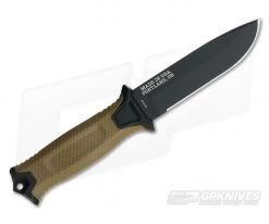 Gerber Strongarm Coyote Brown Plain Edge Fixed Blade Knife 30-001058N -Rescue Knives Sales Store 30 001058n 3