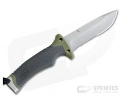 Gerber Ultimate Fixed Blade Stonewashed Partially Serrated Multi-Purpose Fixed Blade Knife 30-001829 -Rescue Knives Sales Store 30 001829 3