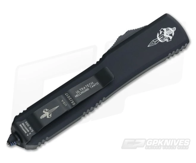 Marfione Custom Ultratech CF Hellhound Tanto Mirror Polish OTF Automatic Knife #1 4 Marfione Custom Ultratech CF Hellhound Tanto Mirror Polish OTF Automatic Knife #1 - Image 2