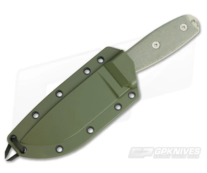 ESEE 4 Desert Tan Plain Edge Green Sheath 4 ESEE 4 Desert Tan Plain Edge Green Sheath - Image 2