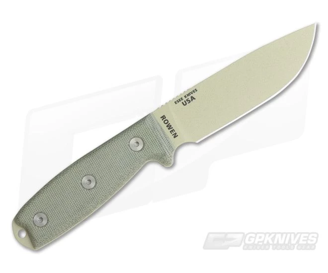 ESEE 4 Desert Tan Plain Edge Green Sheath 5 ESEE 4 Desert Tan Plain Edge Green Sheath - Image 3