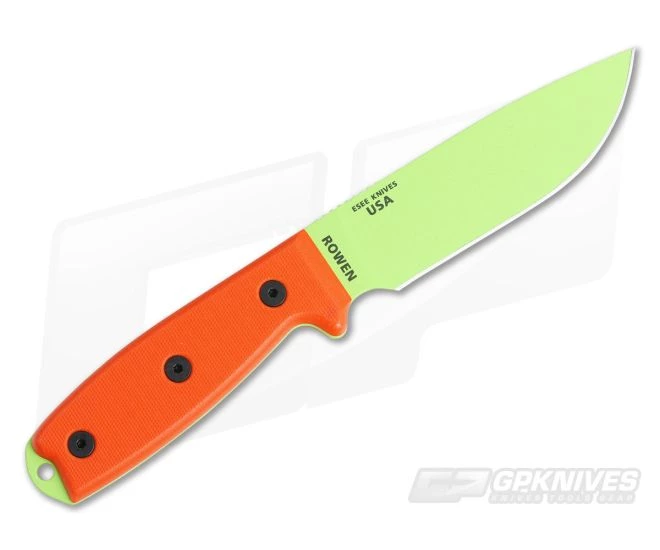 ESEE 4 Venom Green Plain Edge Orange G10 Black Sheath 5 ESEE 4 Venom Green Plain Edge Orange G10 Black Sheath - Image 3