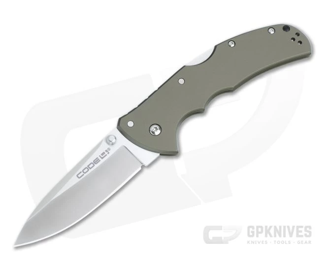 Cold Steel Code 4 Spear Point Satin S35VN Gunmetal Gray Aluminum Folder 58PS 3 Cold Steel Code 4 Spear Point Satin S35VN Gunmetal Gray Aluminum Folder 58PS