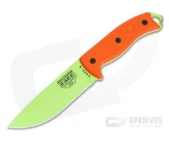 ESEE 5P Venom Green Orange G10 with Black Kydex Sheath
