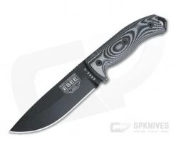 ESEE 5 Black Blade 3D Gray/Black G10 Handles Fixed Blade 5PB-002