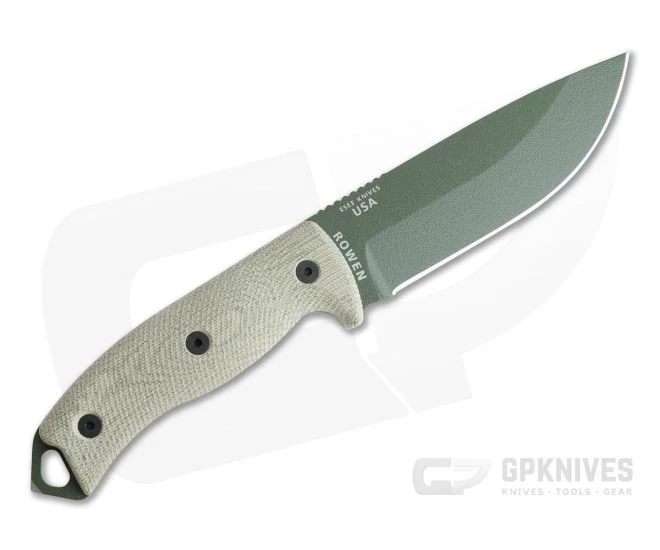 ESEE 5 OD Green Blade 3D Green Canvas Micarta Handles Fixed Blade 5POD-017 5 ESEE 5 OD Green Blade 3D Green Canvas Micarta Handles Fixed Blade 5POD-017 - Image 3