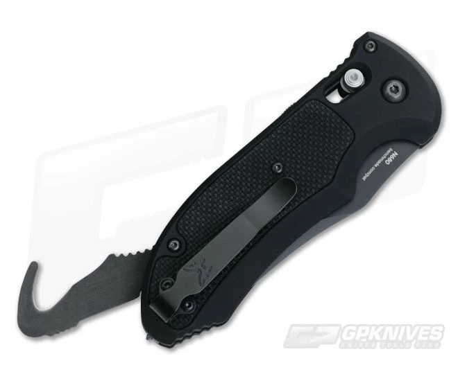 Benchmade 9170SBK Auto Triage Black Handle Black Serrated Blade 4 Benchmade 9170SBK Auto Triage Black Handle Black Serrated Blade - Image 2