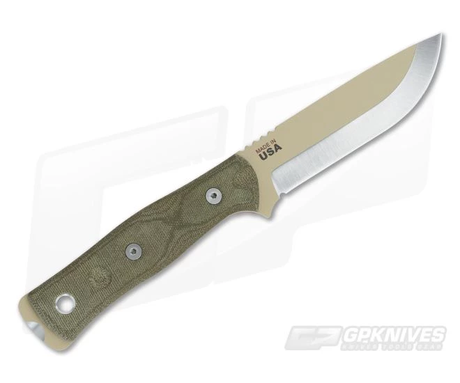 TOPS B.O.B. Fieldcraft Coyote Tan Knife Green Micarta 5 TOPS B.O.B. Fieldcraft Coyote Tan Knife Green Micarta - Image 3