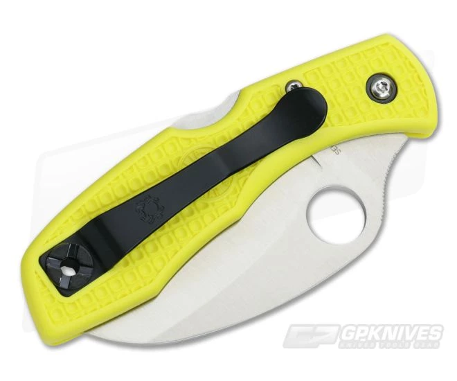 Spyderco Tasman Salt 2 Plain H1 Yellow FRN Back Lock Folder C106PYL2 4 Spyderco Tasman Salt 2 Plain H1 Yellow FRN Back Lock Folder C106PYL2 - Image 2