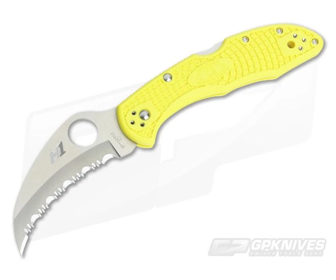 Spyderco Tasman Salt 2 Serrated H1 Yellow FRN Back Lock Folder C106SYL2 3 Spyderco Tasman Salt 2 Serrated H1 Yellow FRN Back Lock Folder C106SYL2