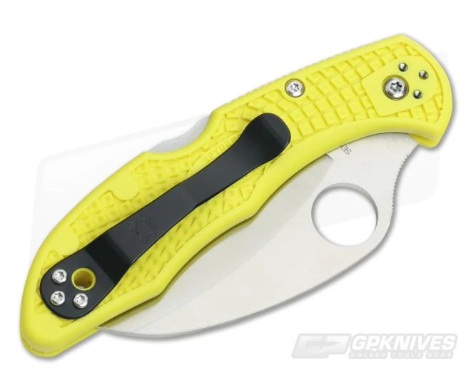 Spyderco Tasman Salt 2 Serrated H1 Yellow FRN Back Lock Folder C106SYL2 4 Spyderco Tasman Salt 2 Serrated H1 Yellow FRN Back Lock Folder C106SYL2 - Image 2