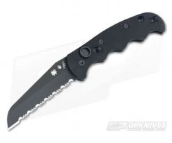 Spyderco Autonomy Black G10 Black Serrated Automatic Knife C165GSBBK