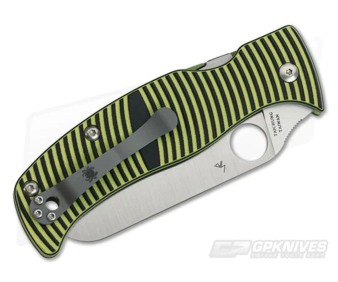 Spyderco Caribbean Salt Sheepfoot Serrated LC200N Compression Lock Folder C217GSSF 4 Spyderco Caribbean Salt Sheepfoot Serrated LC200N Compression Lock Folder C217GSSF - Image 2