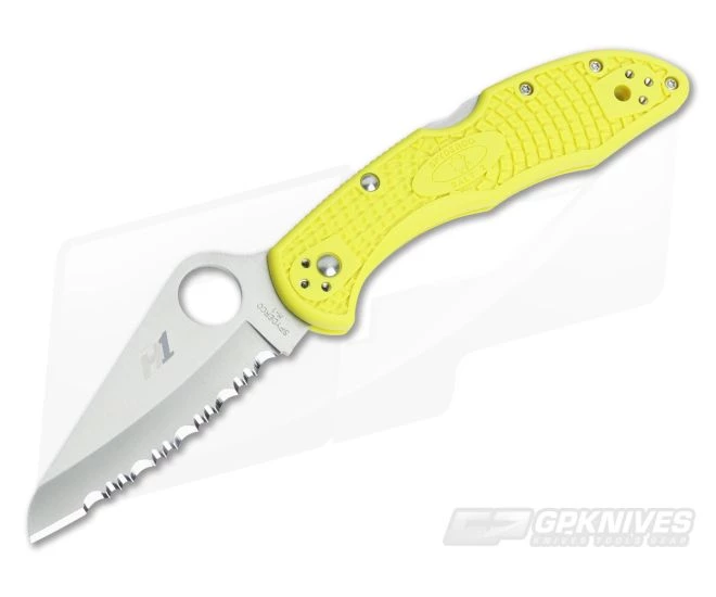Spyderco Salt 2 Serrated H1 Yellow FRN Back Lock Folder C88SYL2 3 Spyderco Salt 2 Serrated H1 Yellow FRN Back Lock Folder C88SYL2