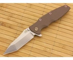Hinderer Knives Eklipse 3.5" Tanto Flipper Dark Earth Working Finish Frame