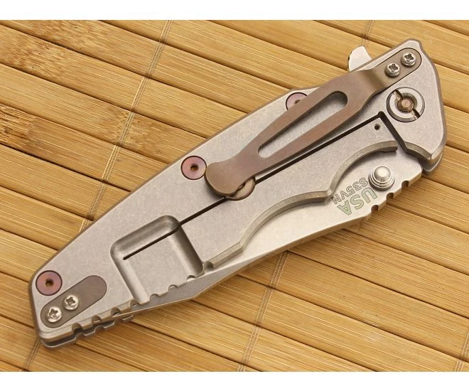 Hinderer Knives Eklipse 3.5" Tanto Flipper Dark Earth Brass Standoffs 4 Hinderer Knives Eklipse 3.5" Tanto Flipper Dark Earth Brass Standoffs - Image 2