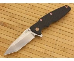 Hinderer Knives Eklipse 3.5" Tanto Flipper Black Battle Bronze Frame