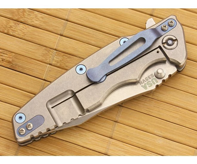 Hinderer Knives Eklipse 3.5" Tanto Flipper Black Blue Standoffs 4 Hinderer Knives Eklipse 3.5" Tanto Flipper Black Blue Standoffs - Image 2