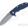 Hinderer Knives XM-18 3.5" Black-Blue Fatty Spanto Battle Bronze Frame -Rescue Knives Sales Store hk 0112
