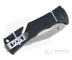 SOG Trident Elite Tanto Satin AUS-8 Black GRN Piston Lock Assisted Folder TF103-BX -Rescue Knives Sales Store tf103 bx 2