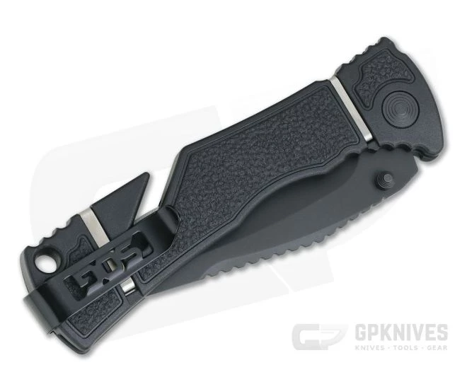 SOG Trident Elite Clip Point Black Serrated AUS-8 Black GRN Piston Lock Assisted Folder TF106-BX 5 SOG Trident Elite Clip Point Black Serrated AUS-8 Black GRN Piston Lock Assisted Folder TF106-BX - Image 3