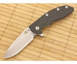 Hinderer Knives XM-18 3.5" Black & Green Spear Point Flipper CPM-20CV