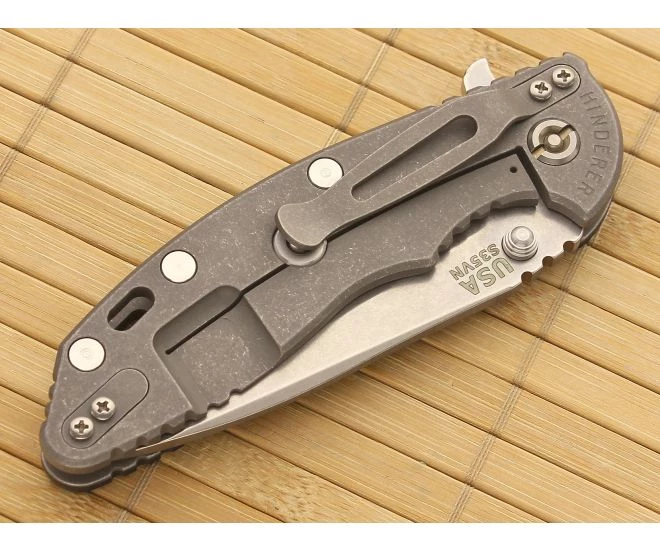 Hinderer Knives XM-18 3.5" Black Spear Point Flipper Battle Gray Ti 4 Hinderer Knives XM-18 3.5" Black Spear Point Flipper Battle Gray Ti - Image 2
