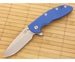 Hinderer Knives XM-18 3.5" Blue Spear Point Flipper CPM-20CV