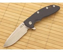 Hinderer Knives XM-18 3.5" Blue-Black Spear Point Flipper S35VN