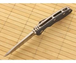 Hinderer Knives XM-18 3.5" Blue-Black Spear Point Flipper S35VN -Rescue Knives Sales Store xm 18blublk 35srf s35vn 3